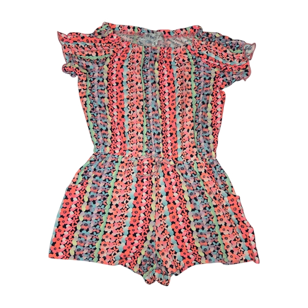 Girls Size 6 Short Sleeve Romper With Pockets
